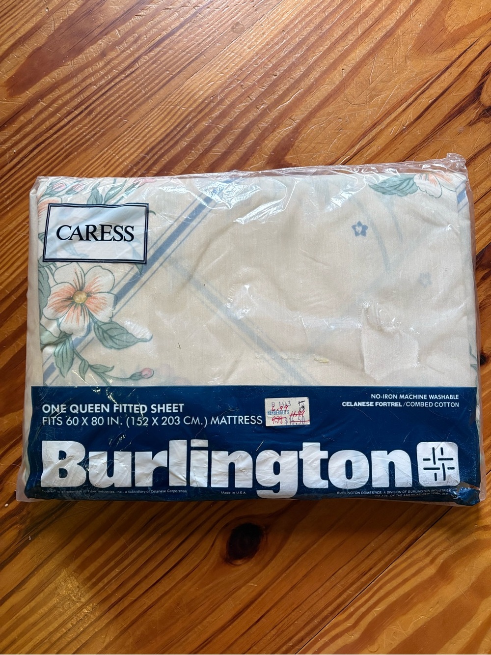Vintage Caress by Burlington Queen Fitted Sheet - Floral Cream